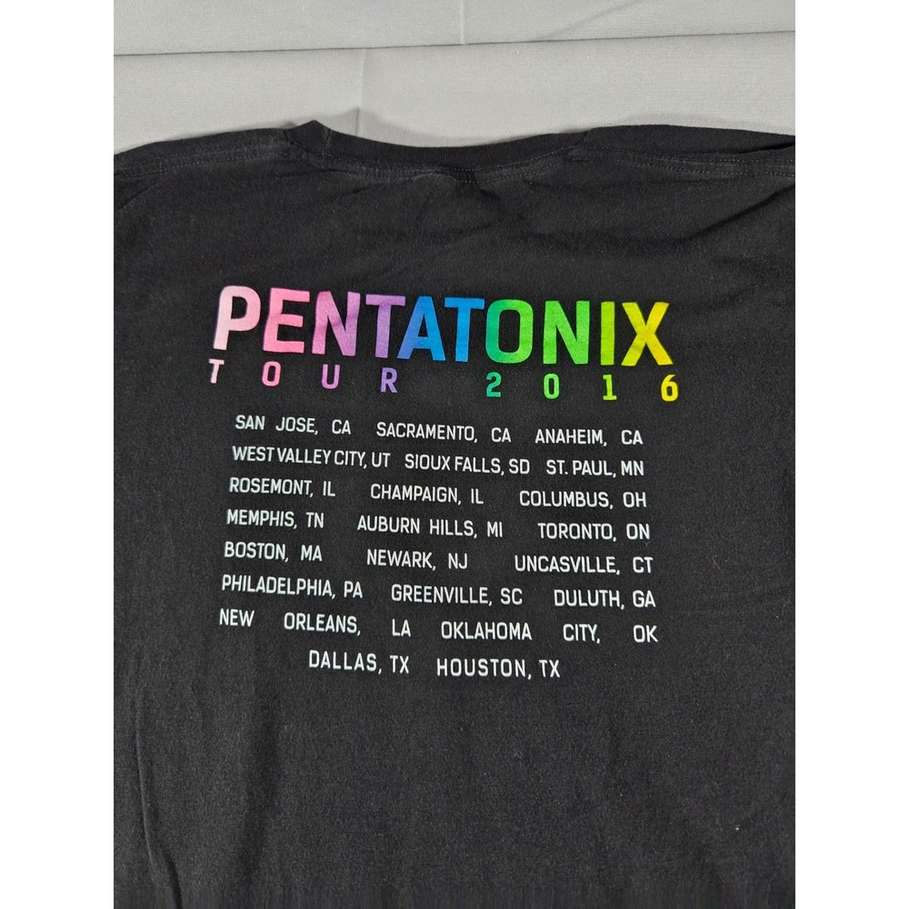 Tultex Pentatonix Shirt Mens Extra Large Black 2016 Tour Concert Capella Music